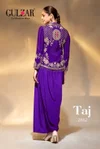 Taj By Gulzar Crepe Beautiful Beads Work Online Designer Indo Westerns Wholesale